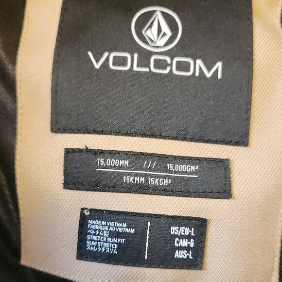 Volcom Womens  Grid 3D stretch insulated snow pant Sand - Picture 3 of 5